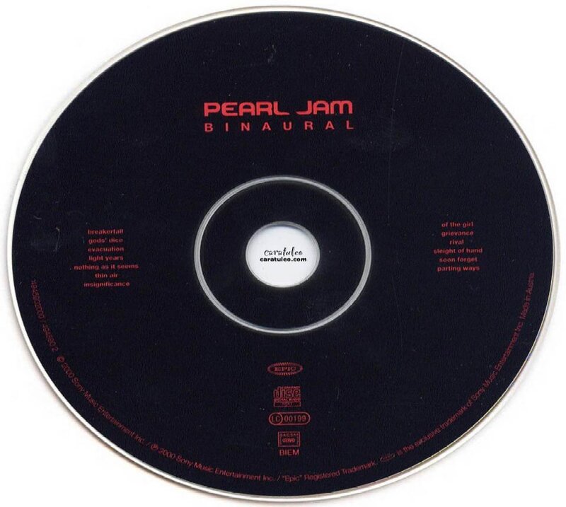 Cd of Pearl Jam Album