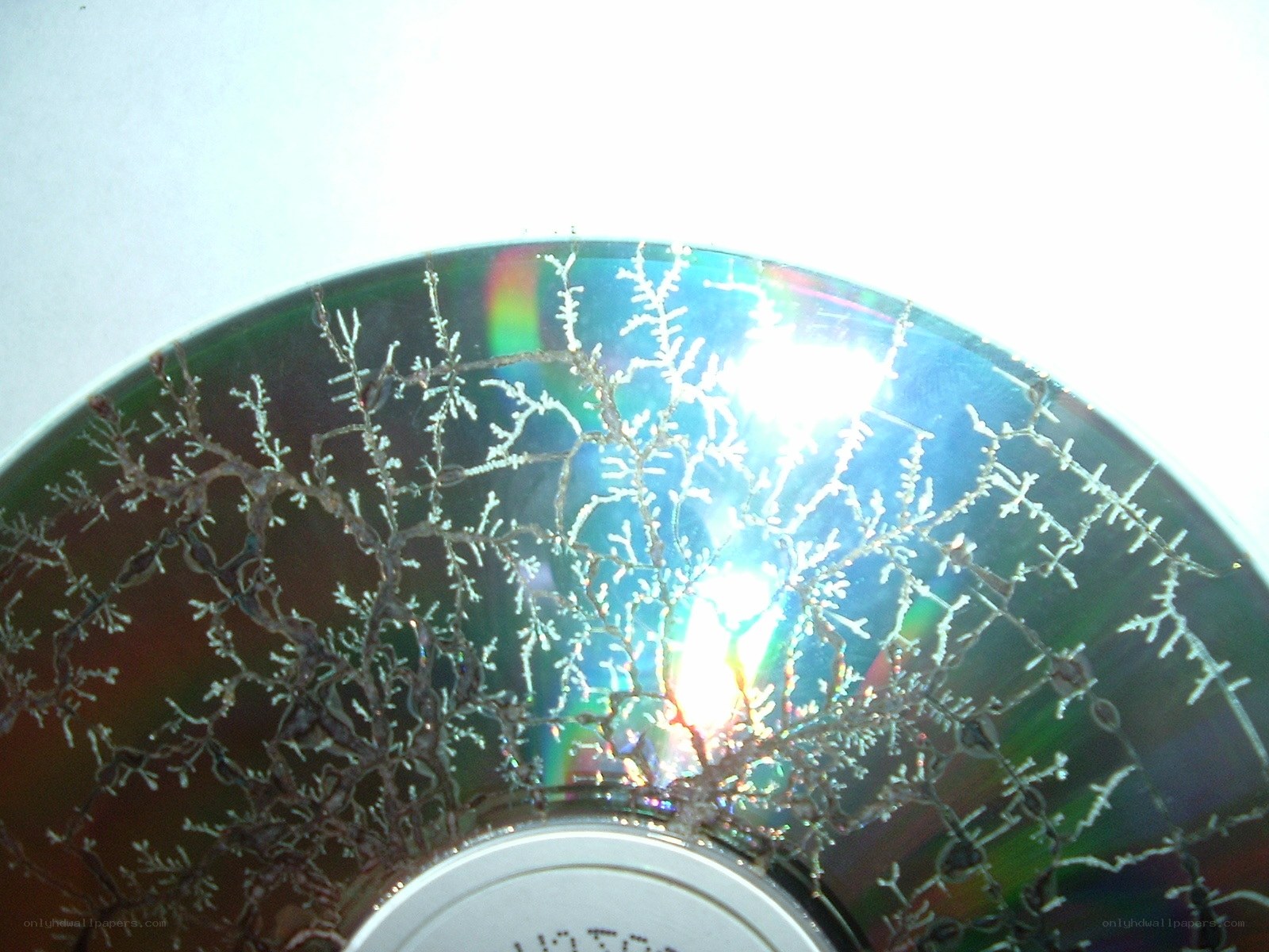 CD with frost patterns