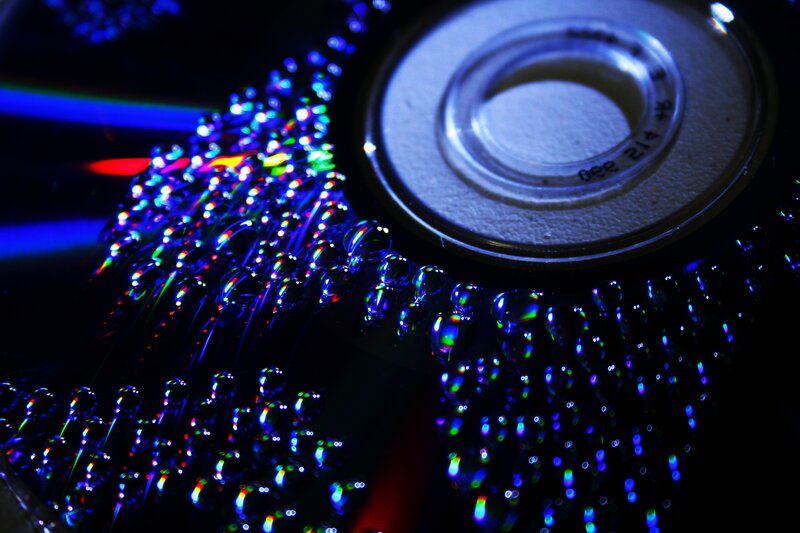 CD with water droplets