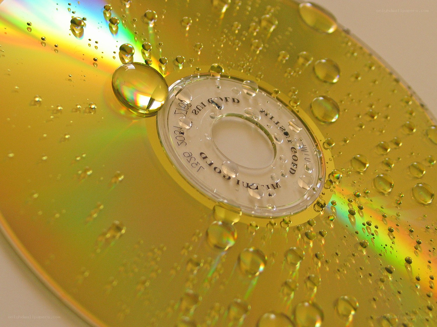 CD with water droplets
