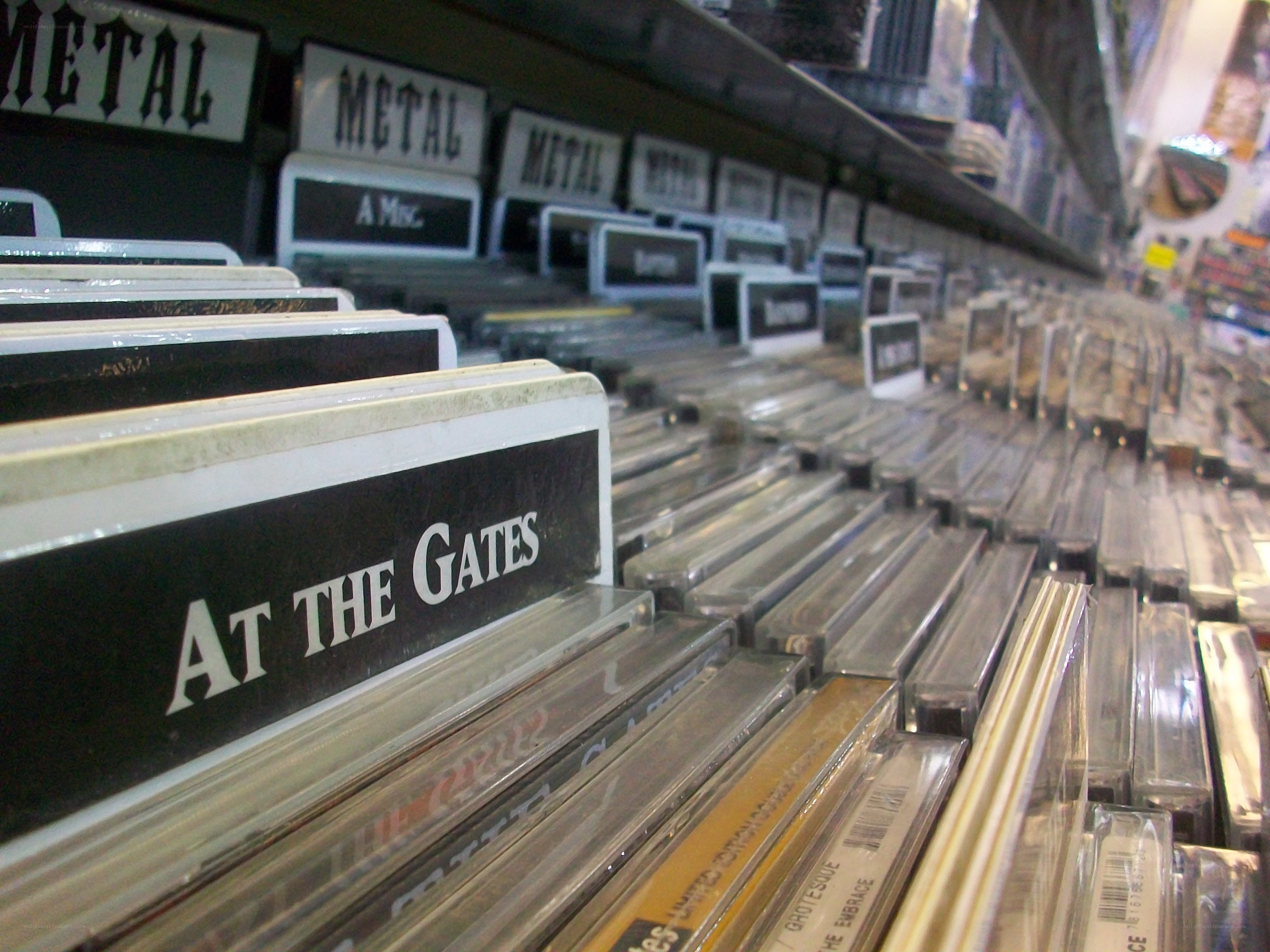CDs at a music store