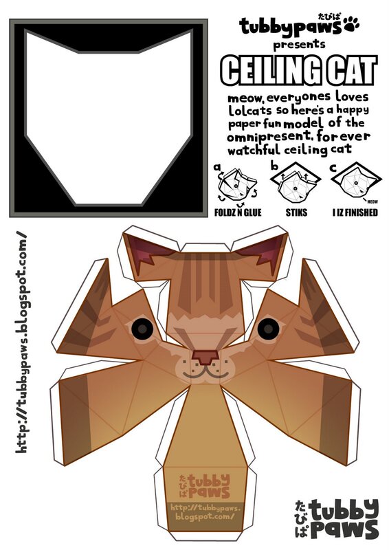 Ceiling Cat paper model