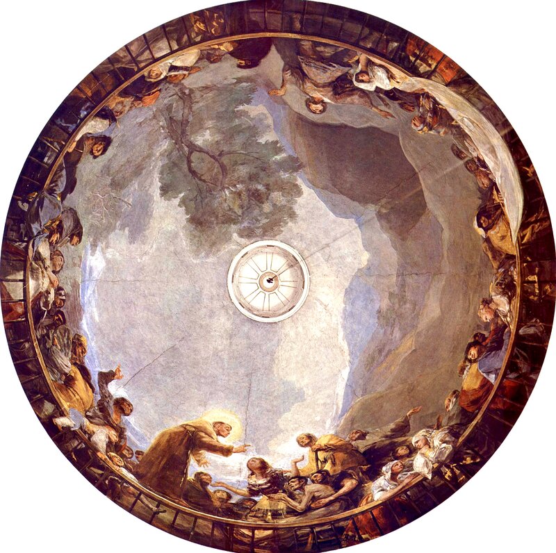 Ceiling fresco of St. Francis
