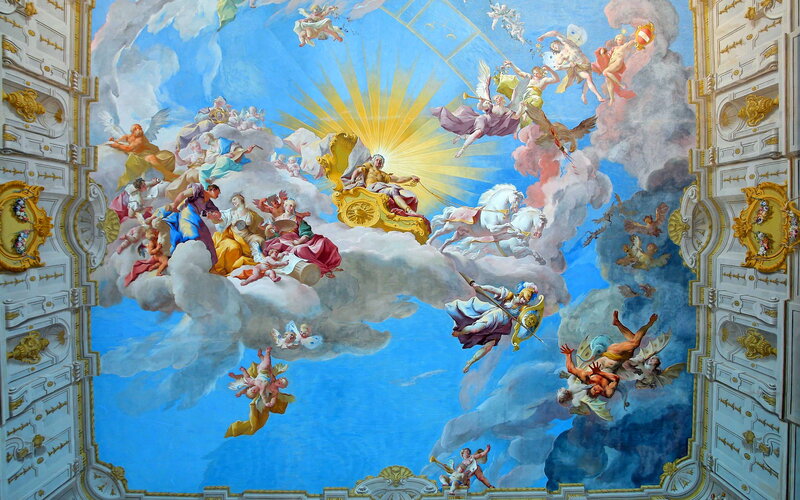 Ceiling Fresco Painting — Blue