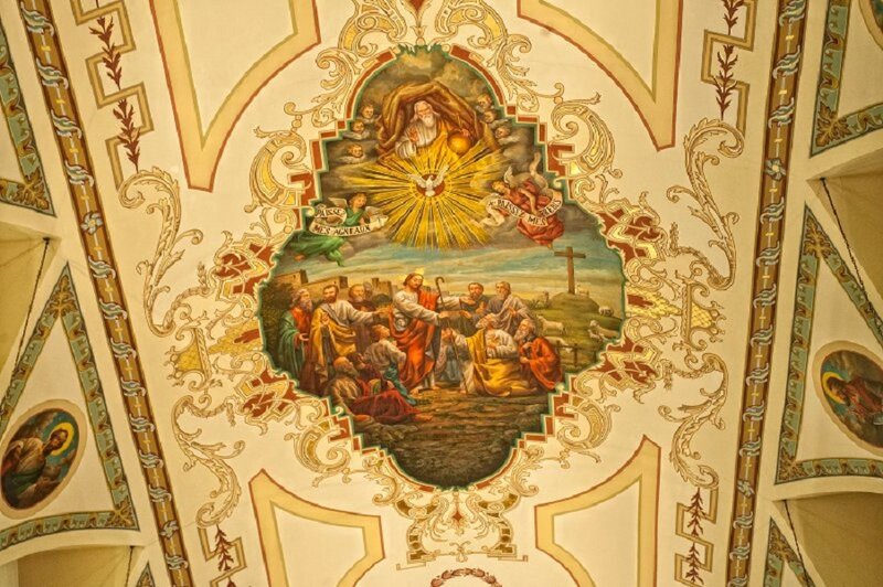 Ceiling Fresco Painting — Gold