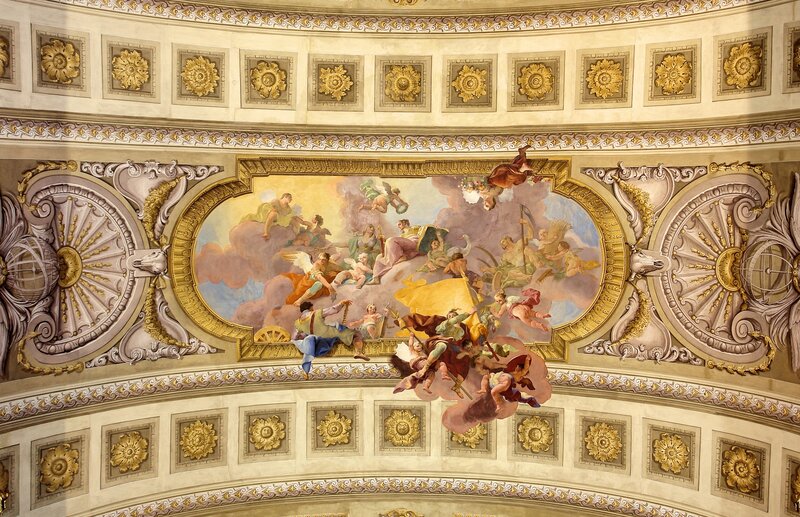 ceiling fresco with angels
