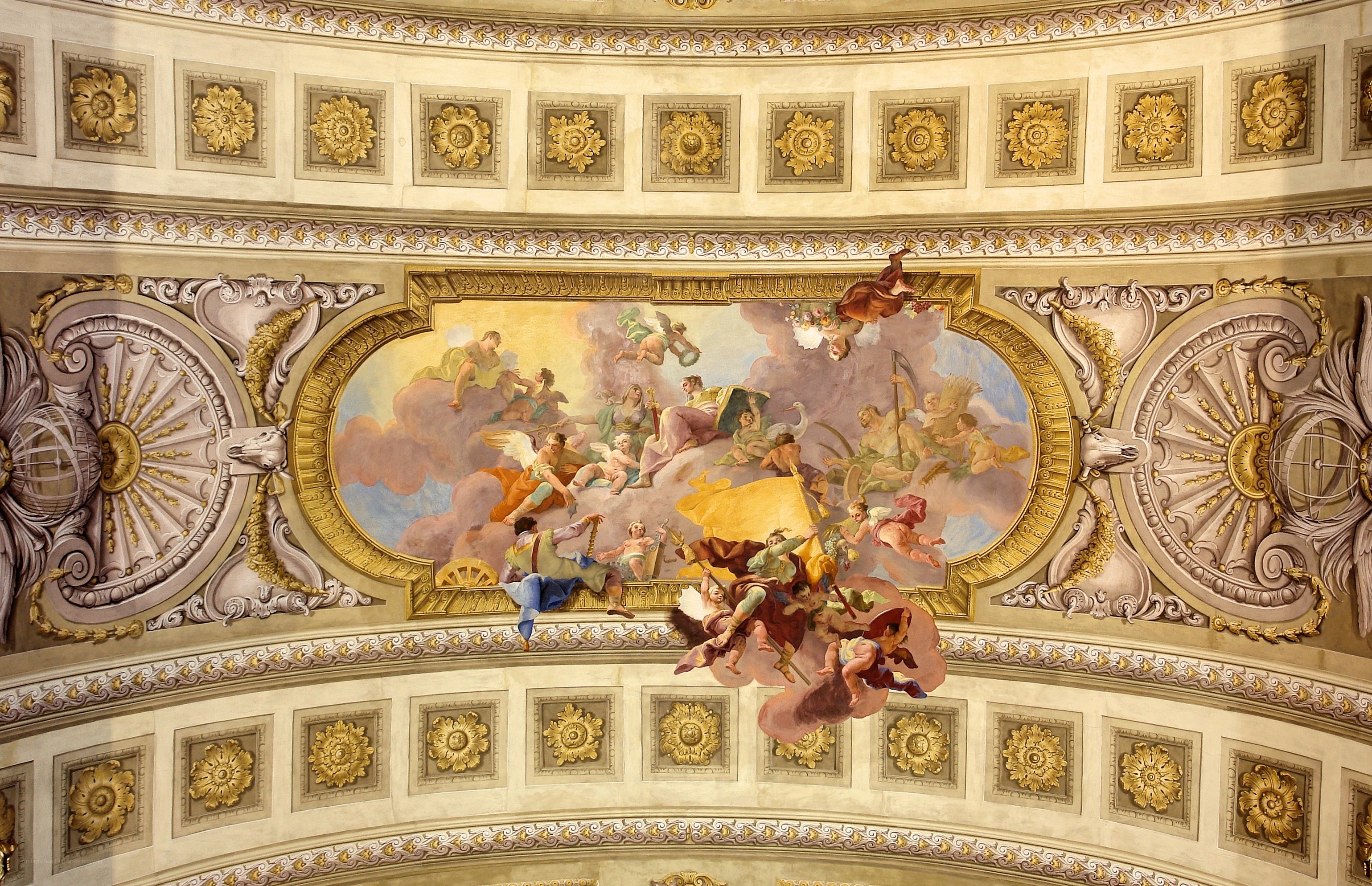 ceiling fresco with angels