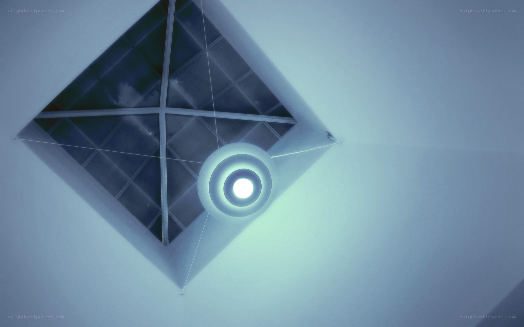 ceiling light and skylight view