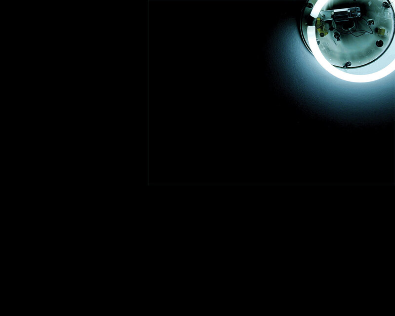 ceiling light fixture in darkness