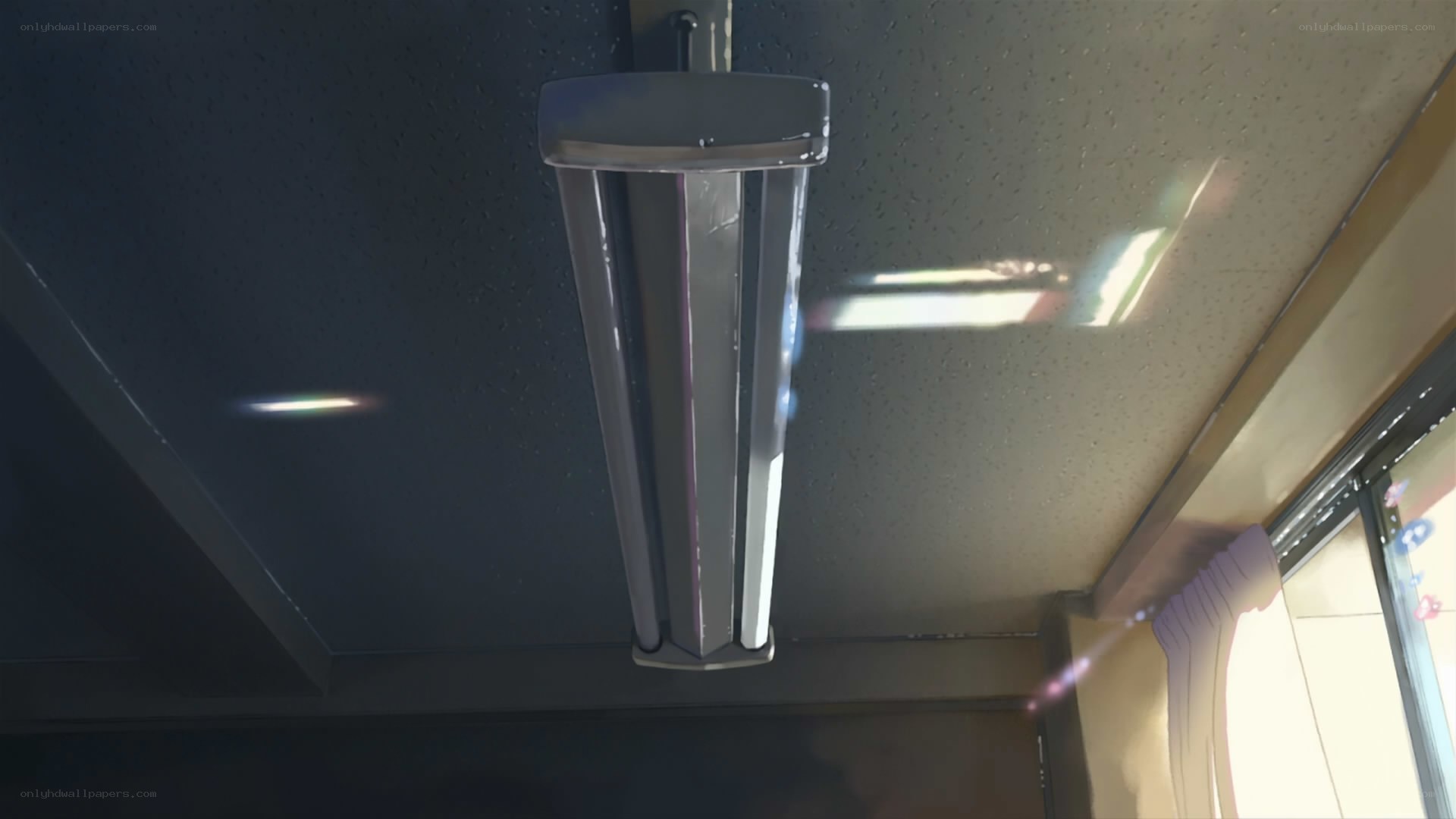 ceiling light in a room