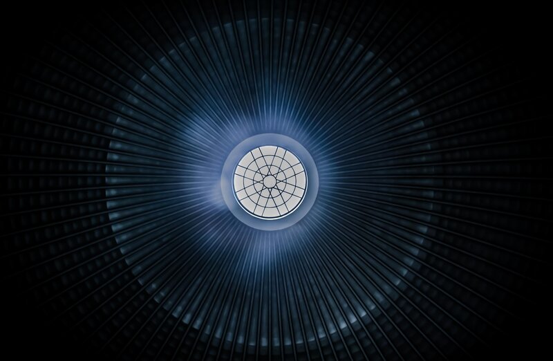 ceiling light with radial design