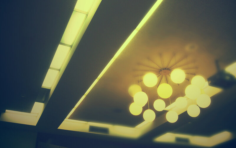 ceiling lights in a modern room