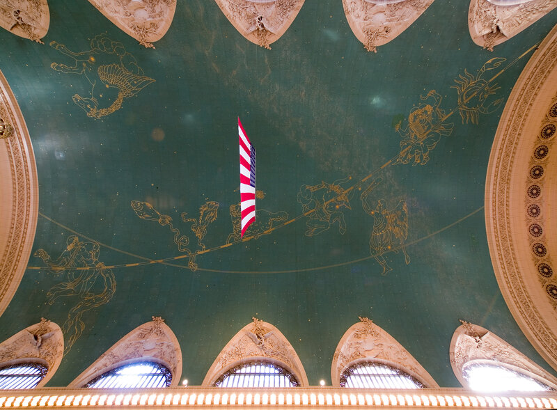 ceiling mural at grand central