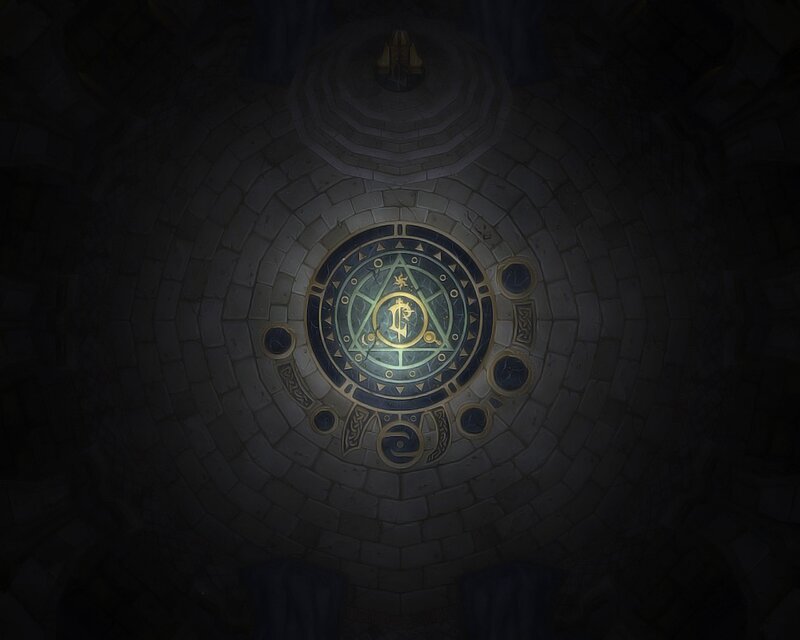 ceiling with magical symbol