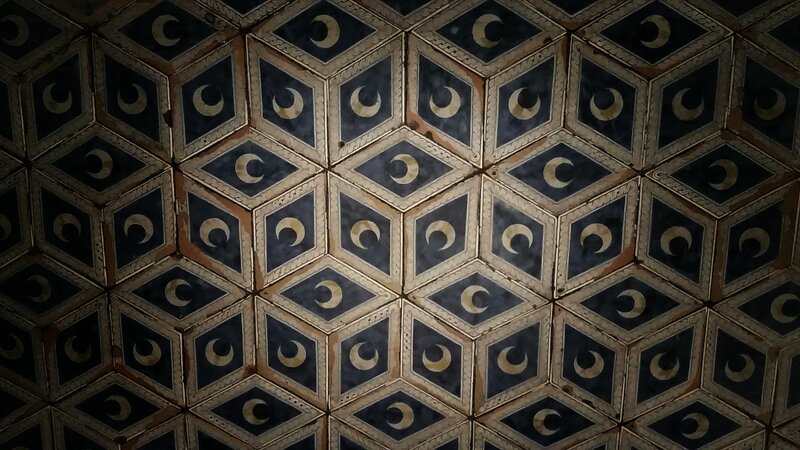 Ceiling with Moon Tiles