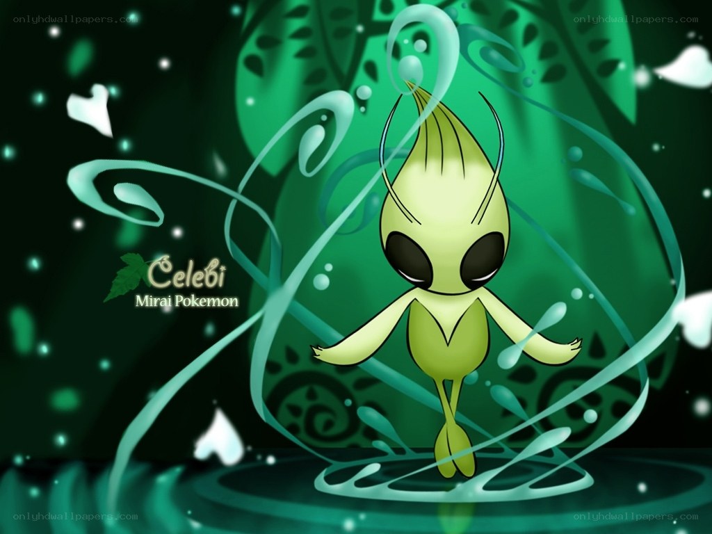 Celebi Pokemon artwork
