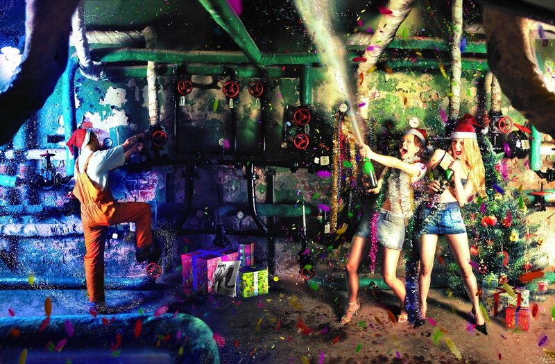 Celebration in industrial setting