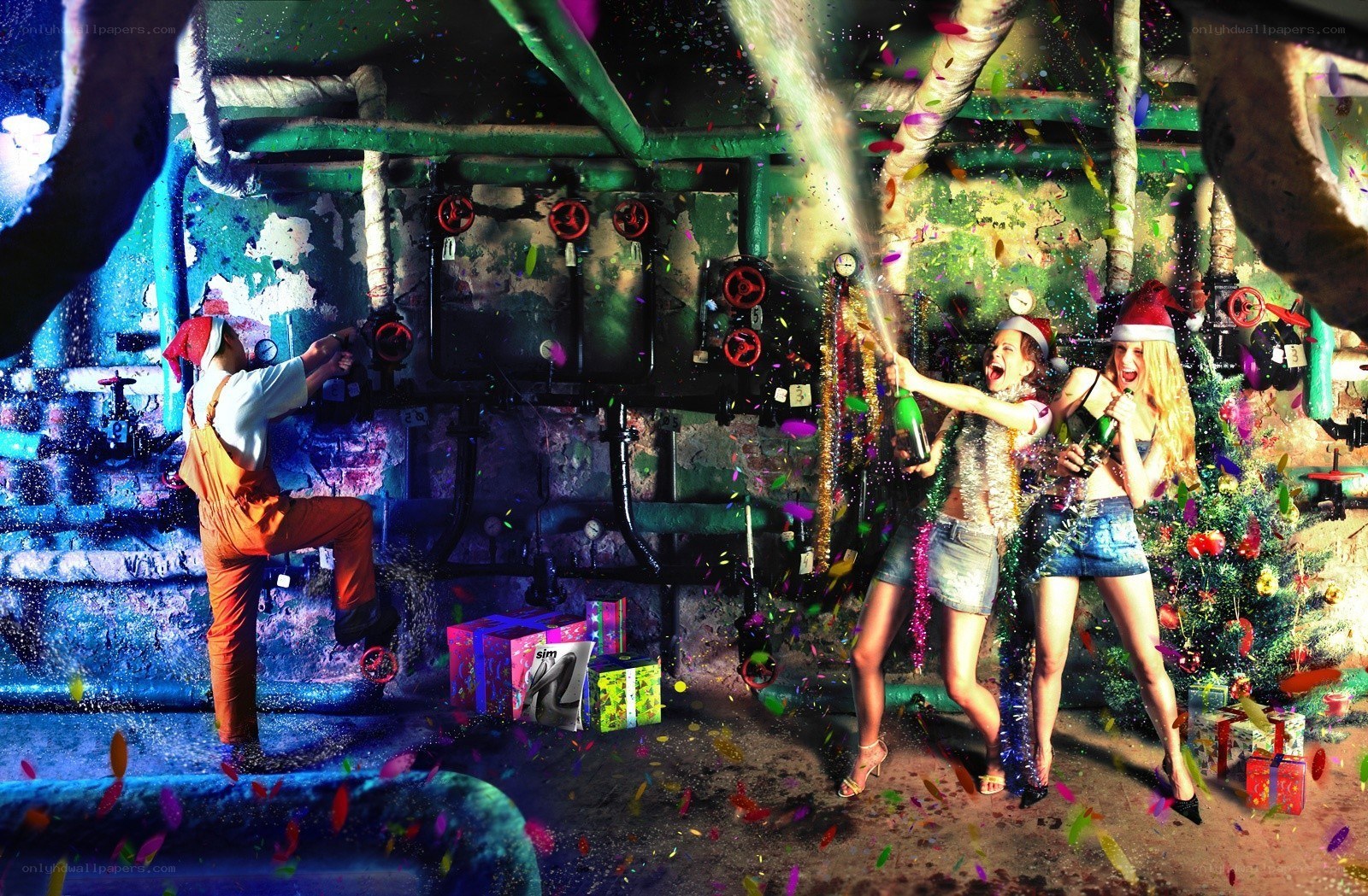 Celebration in industrial setting