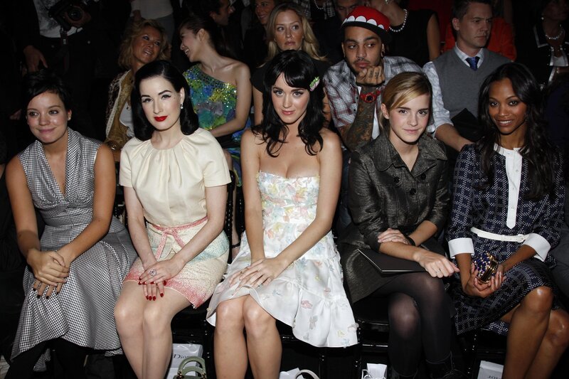 Celebrities at a fashion show
