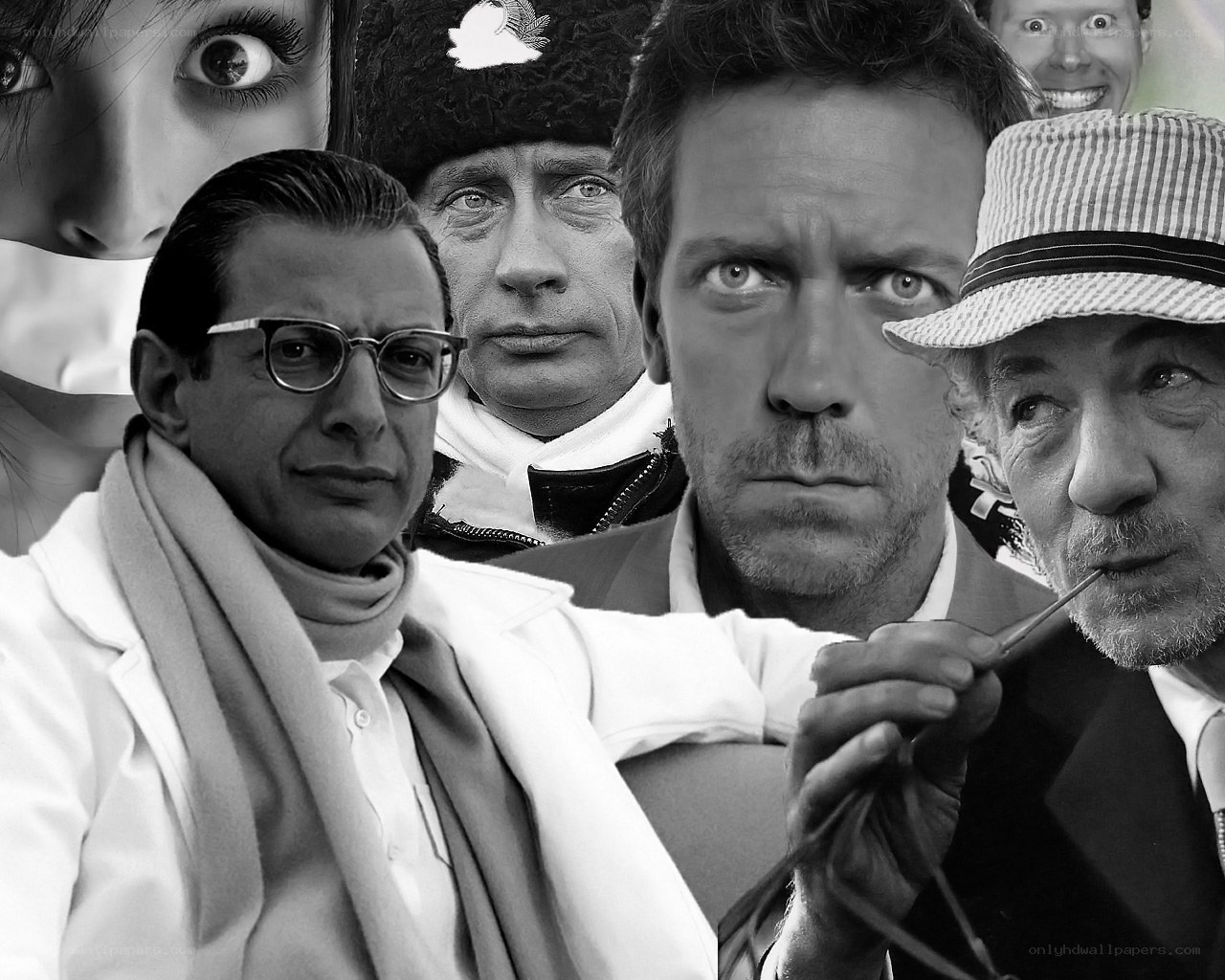 celebrity collage portrait