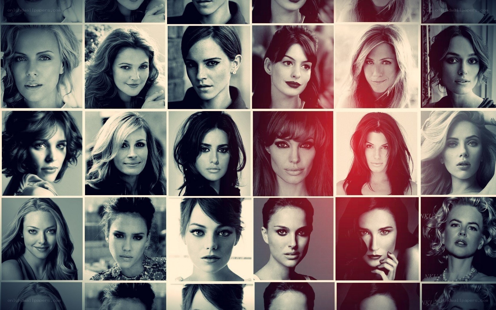 celebrity portrait collage