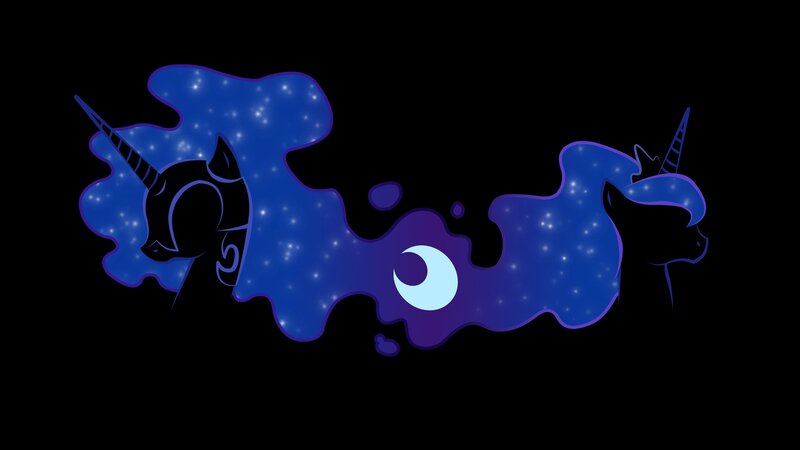 Celestia and Luna silhouettes