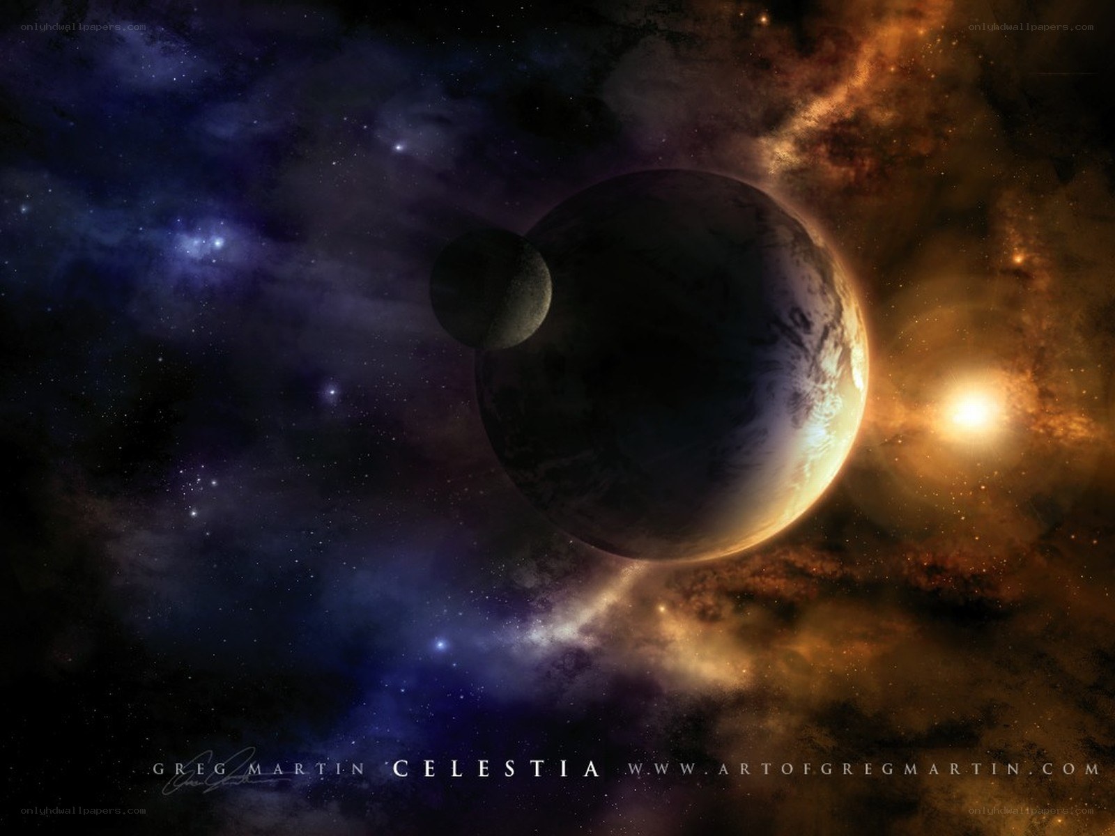 Celestia planet scene
