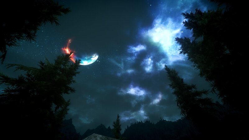 Celestial Body in Night Sky