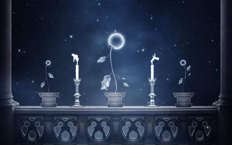 Celestial candlelight scene