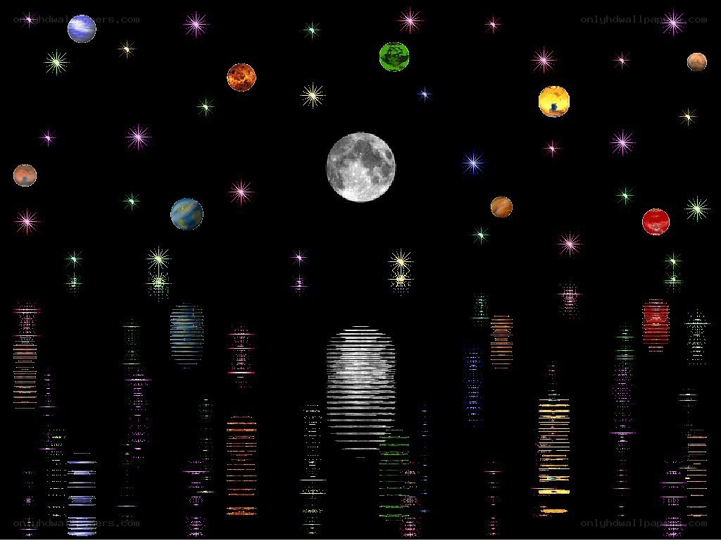 celestial cityscape at night