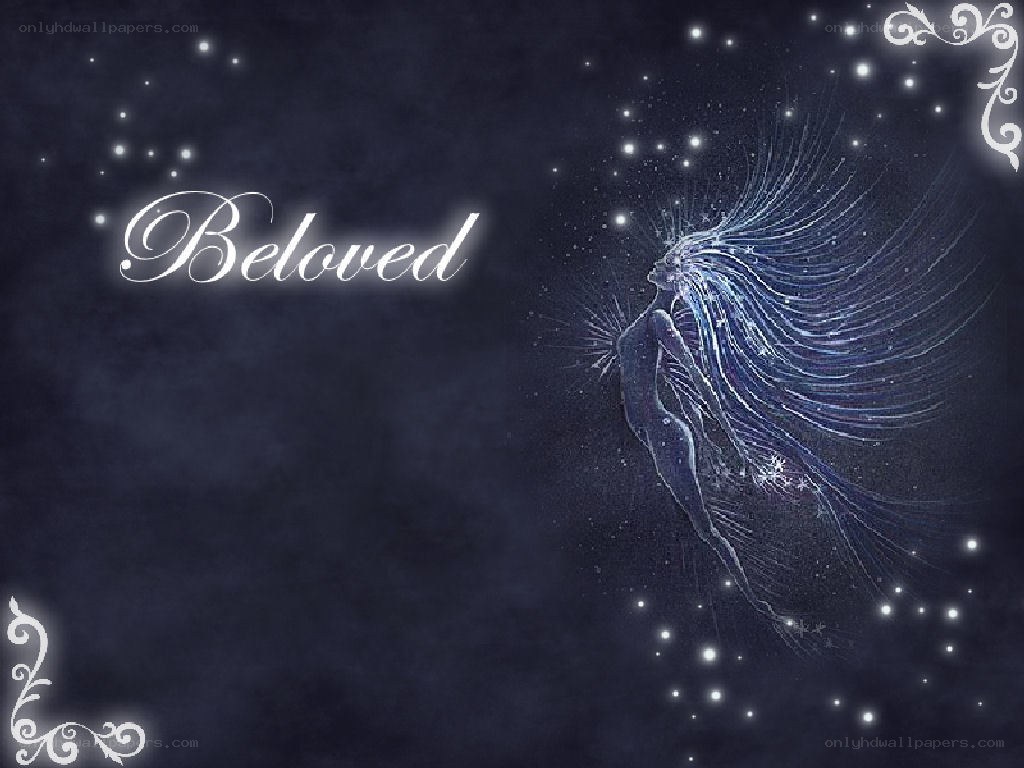 Celestial figure with Beloved text