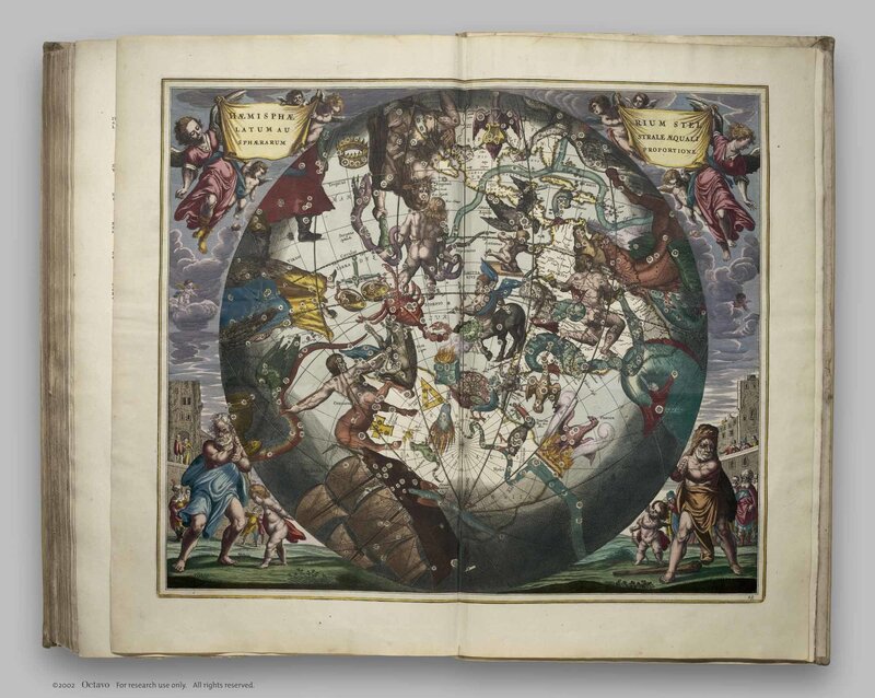 Celestial Globe Illustration — Blue