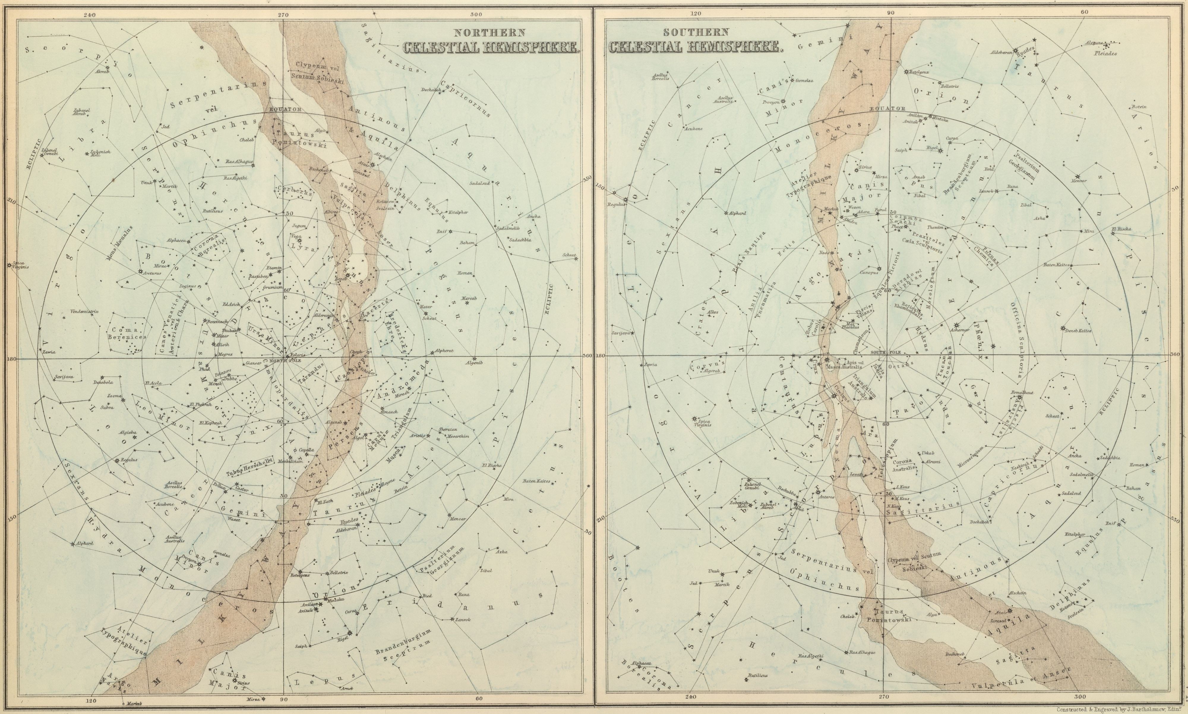 Celestial Hemisphere Maps