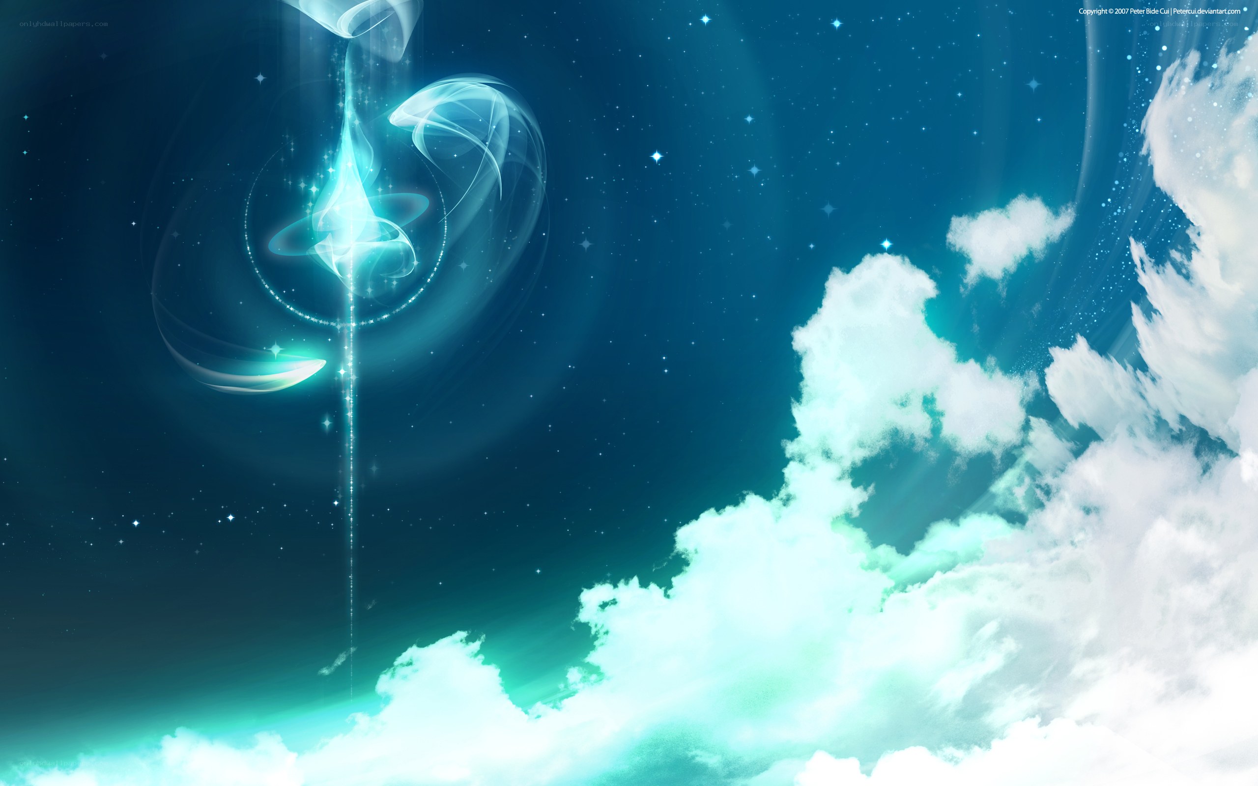 celestial light in the sky
