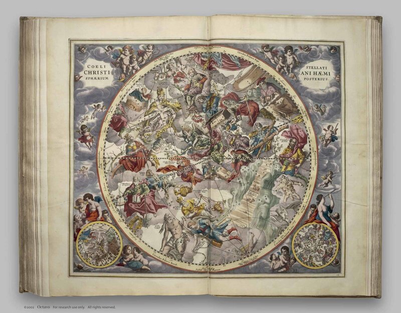 Celestial map from Coeli Christi Sphaerium