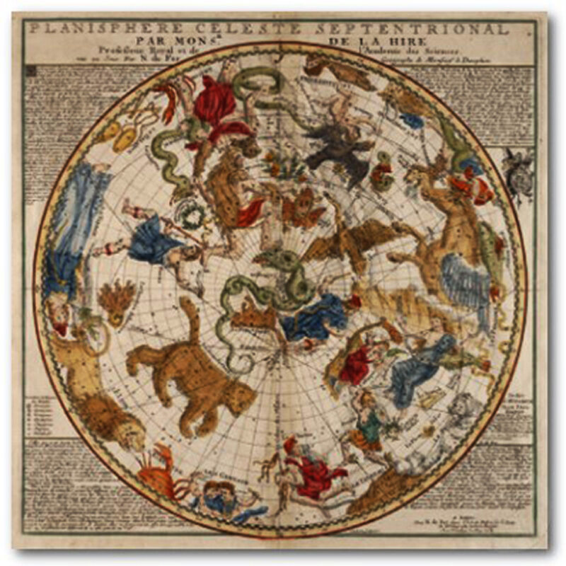 Celestial Map with Constellations — Brown