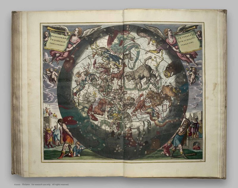 Celestial Map with Constellations — Green
