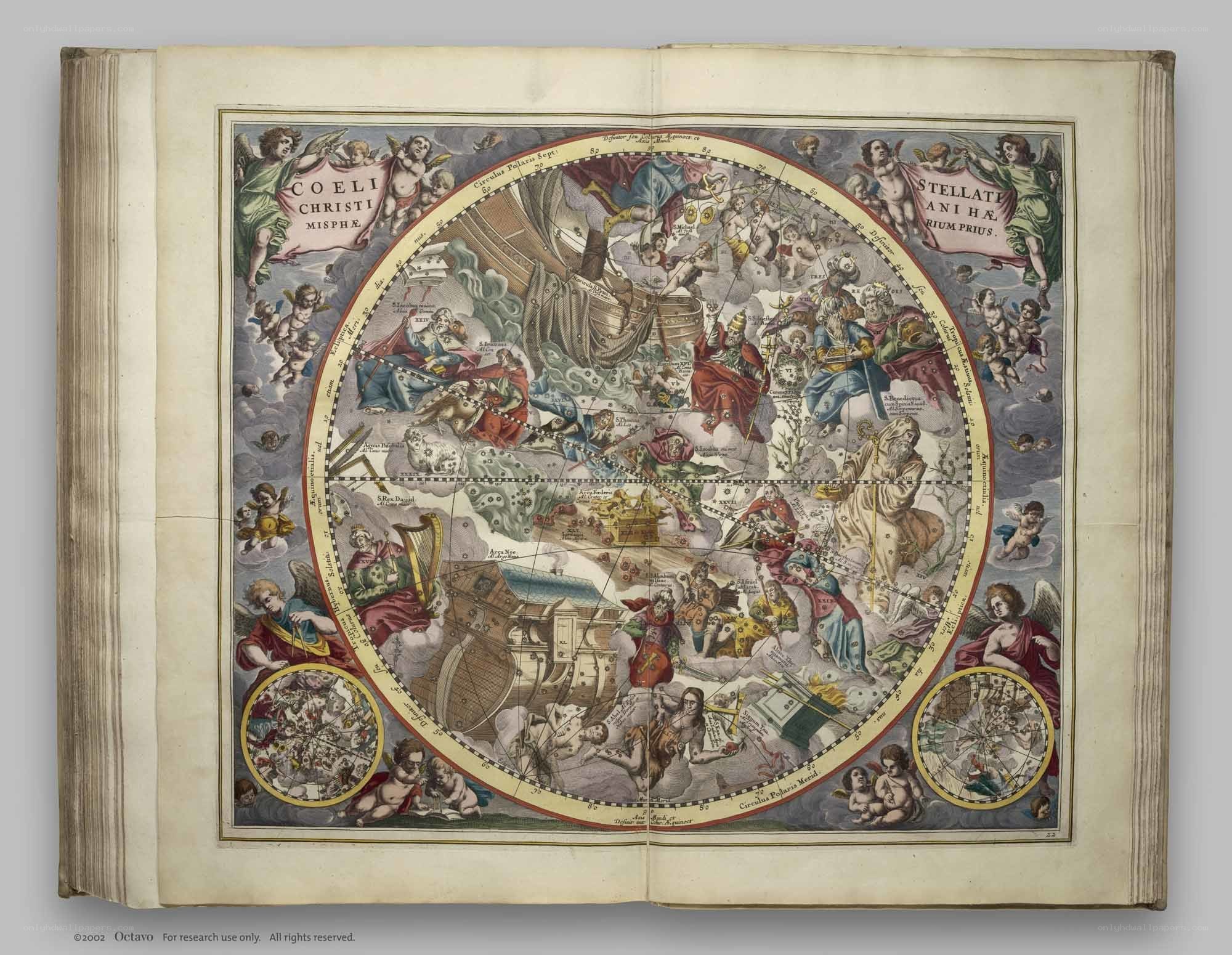 Celestial map with mythological figures