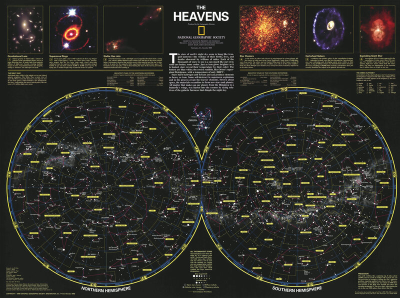 Celestial Star Map — Black