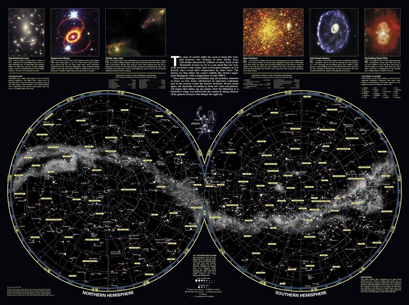 Celestial star map