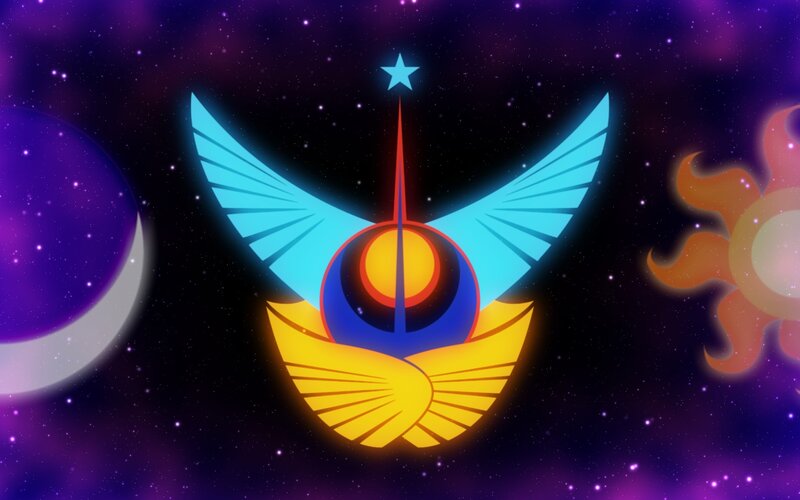 Celestial Symbol with Wings