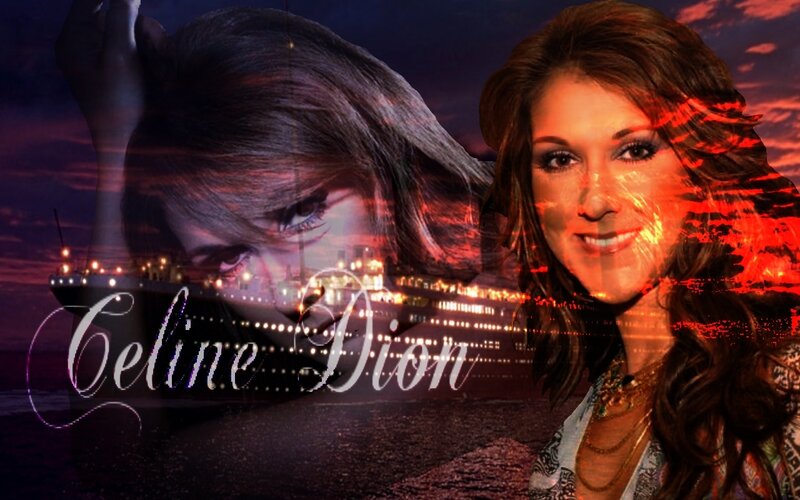 Celine Dion Portrait — Purple