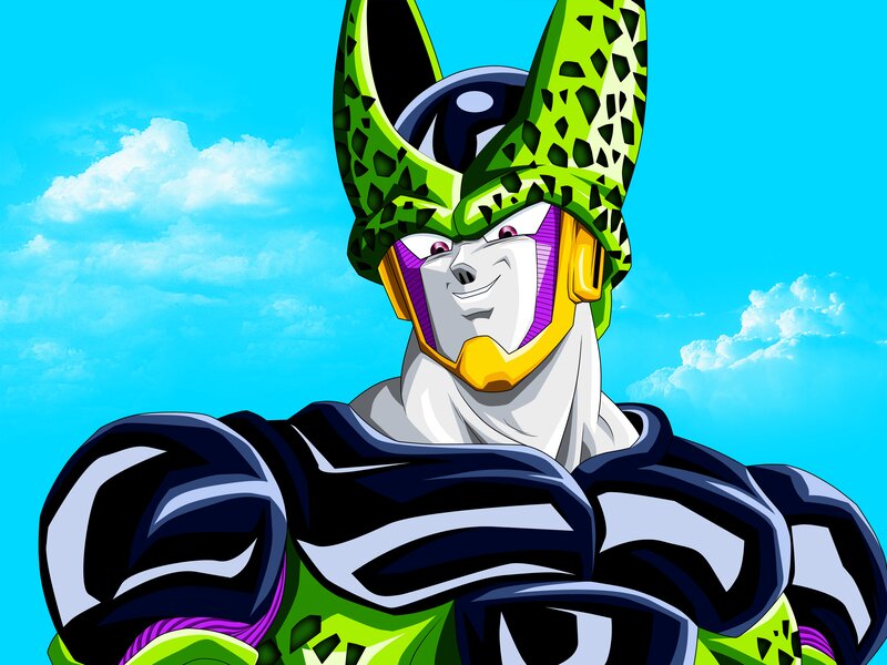 Cell in Green Armor — Blue