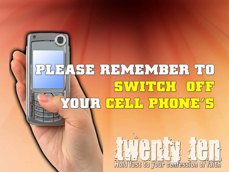 Cell phone reminder sign
