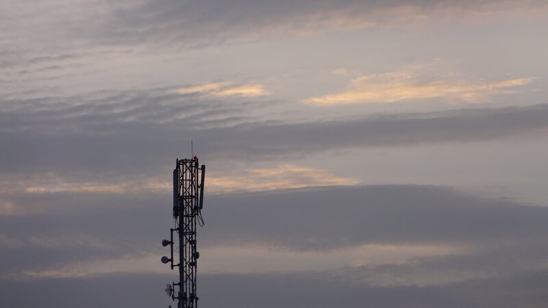 Cell Tower at Dusk