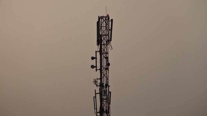 Cell Tower Silhouette