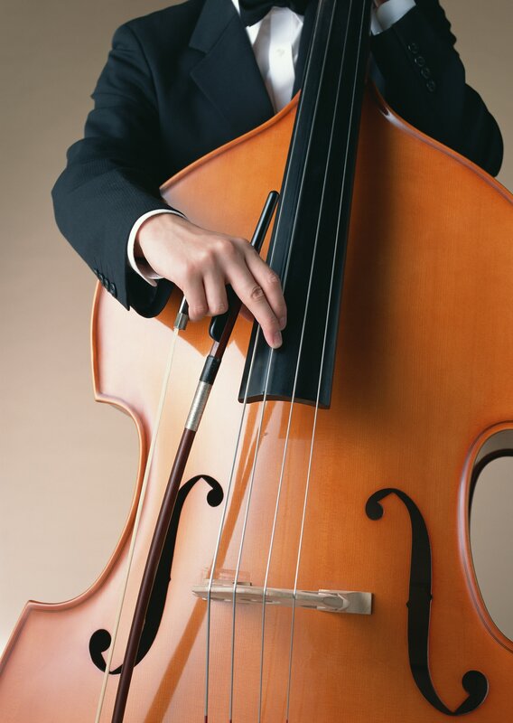Cellist Playing Cello — Brown