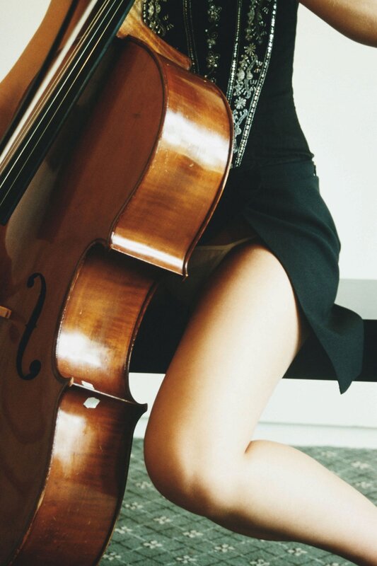 cellist with cello