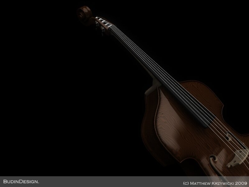 cello on black background