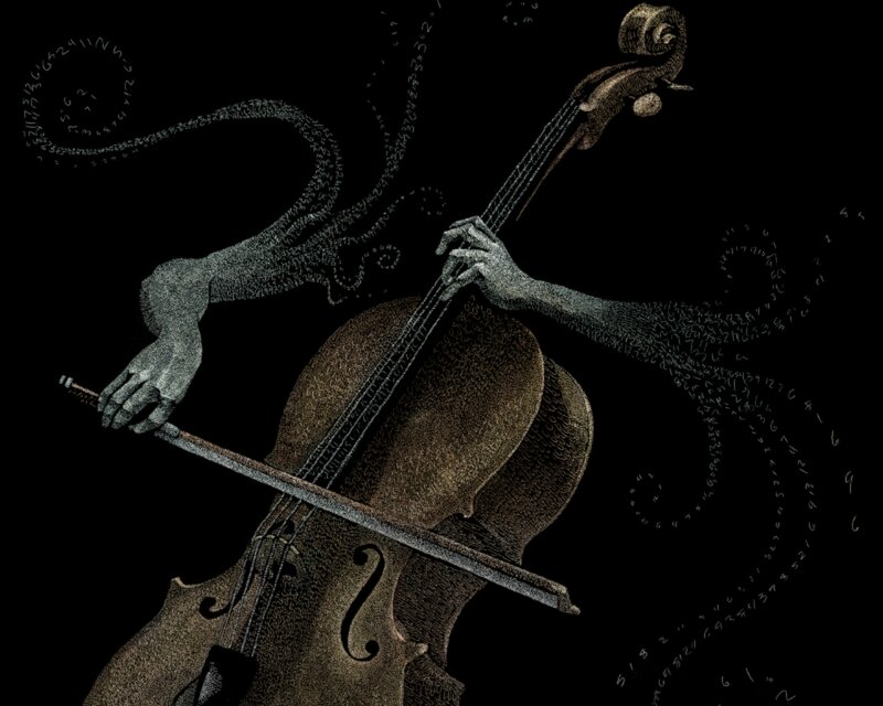 Cello Player with Tentacles